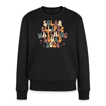 Total Solar Eclipse Iceland 2026 Reykjavik Vintage - Women's Premium Organic Jumper - black - Front - Julia (174cm)
