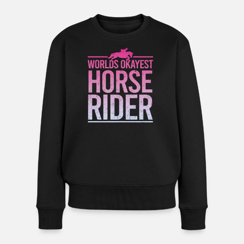 Le cavalier le plus correct du monde - Pull Premium bio Femme - noir