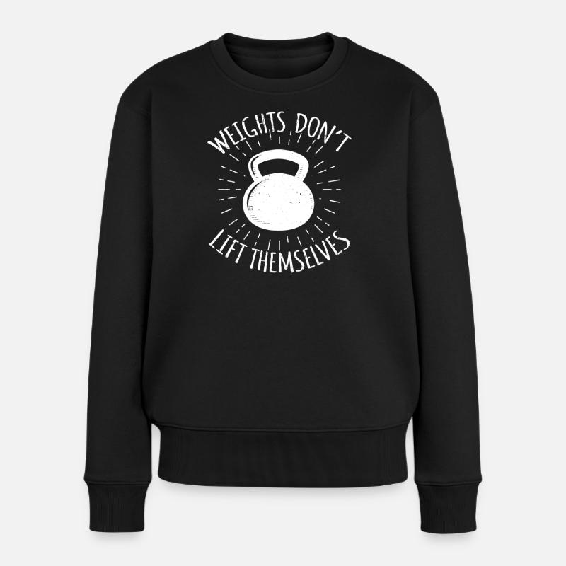 Les poids ne se soulèvent pas tout seuls - Pull Premium bio Femme - noir