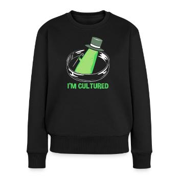 Mikrobiologie Biologie Biologisch Biologe - Frauen Premium Bio Pullover - Schwarz - Vorne - Julia (174cm)