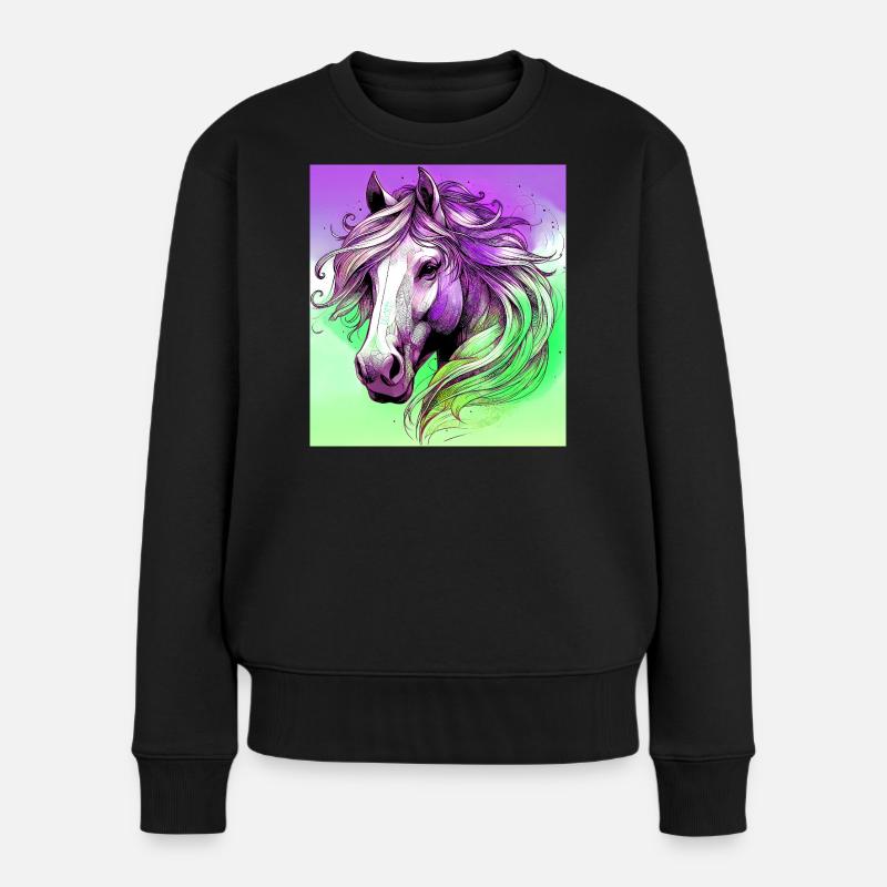 cheval - Pull Premium bio Femme - noir