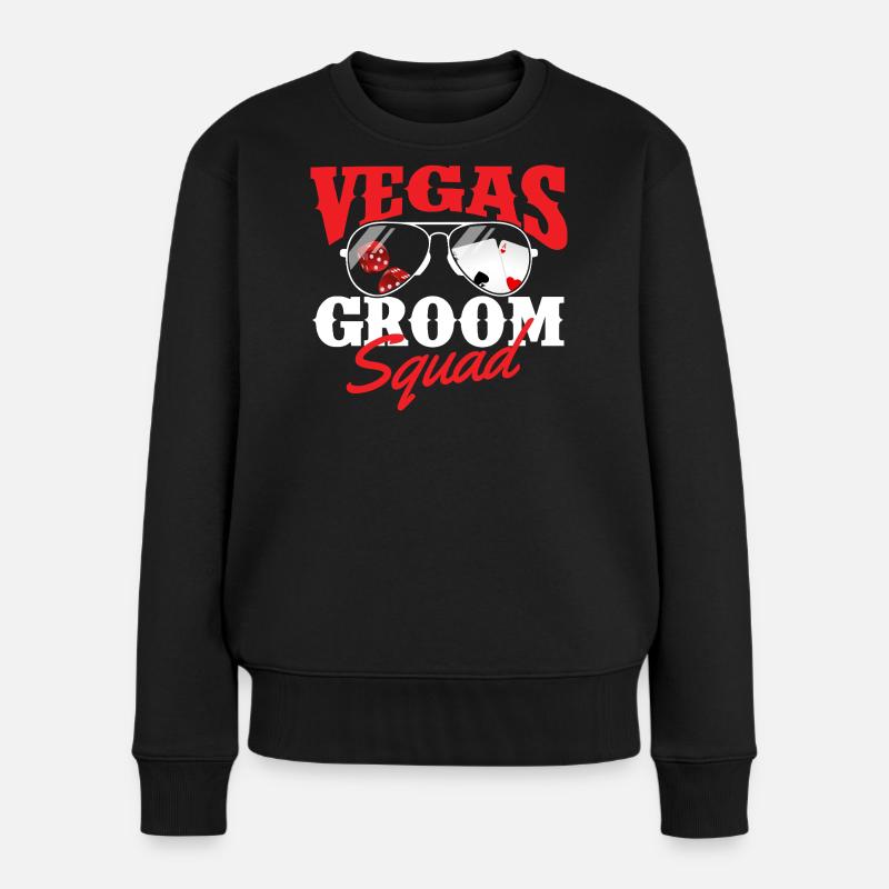 Équipe de garçons de la Vegas Groom Squad - Pull Premium bio Femme - noir