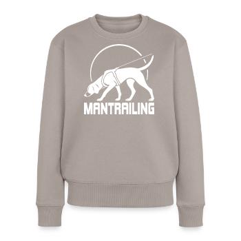 Chien de chasse de chasse Foxhound Chasseurs de sport Saules - Pull Premium bio Femme - taupe - Devant - Julia (174cm)