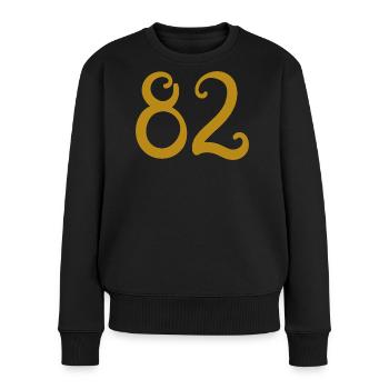 82 - Frauen Premium Bio Pullover - Schwarz - Vorne - Julia (174cm)