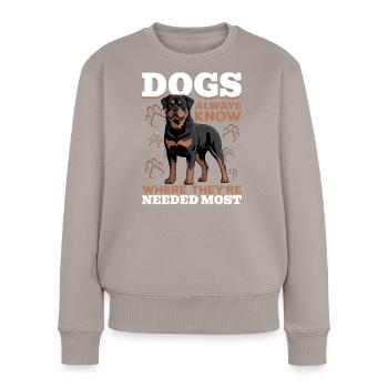 Rottweiler Rottweiler Rottie Race de chien - Pull Premium bio Femme - taupe - Devant - Julia (174cm)