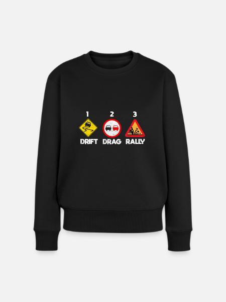 Autorennen Herumtreiber - Frauen Premium Bio Pullover - Schwarz
