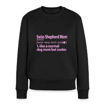Blanc Blanc Berger Suisse Mama Rose - Pull Premium bio Femme - noir - Devant - Julia (174cm)