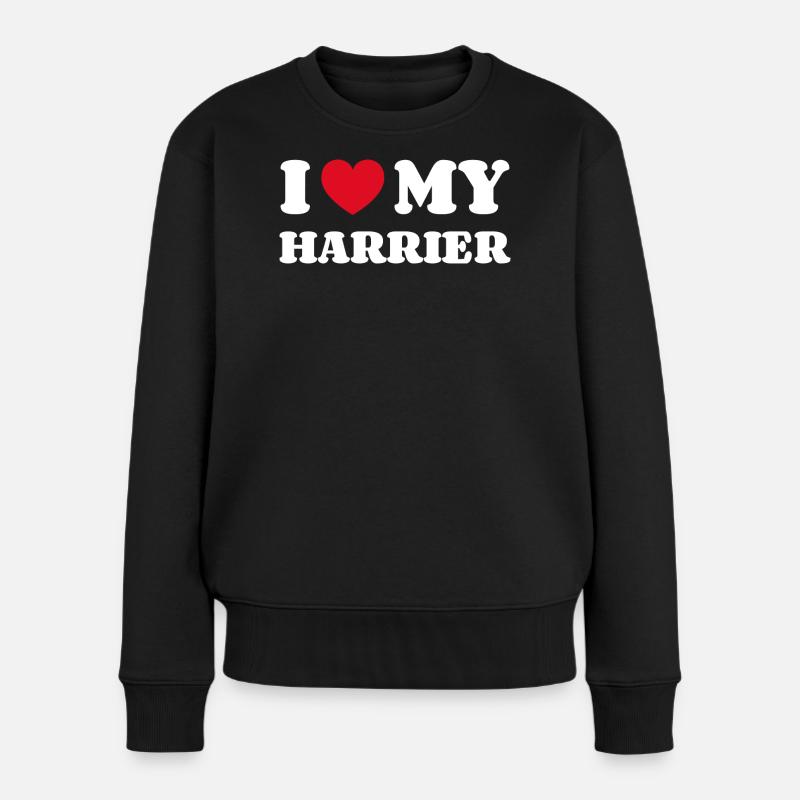 I Love My Harrier - Frauen Premium Bio Pullover - Schwarz