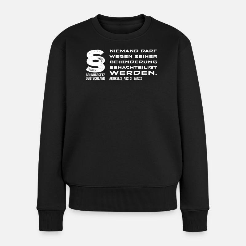 Ambassade de lutte contre la discrimination - Pull Premium bio Femme - noir