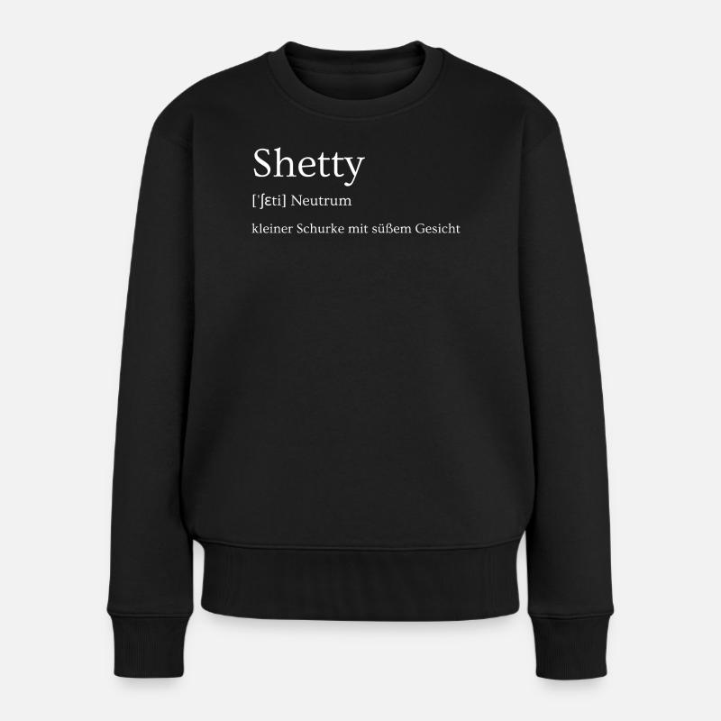 Shetty Shetlandpony Schurke mit süßem Gesicht - Frauen Premium Bio Pullover - Schwarz