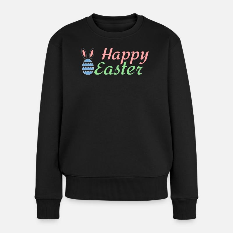 Happy Easter - Women's Premium Organic Jumper - black