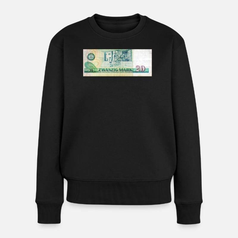 20 mark der ddr - Frauen Premium Bio Pullover - Schwarz