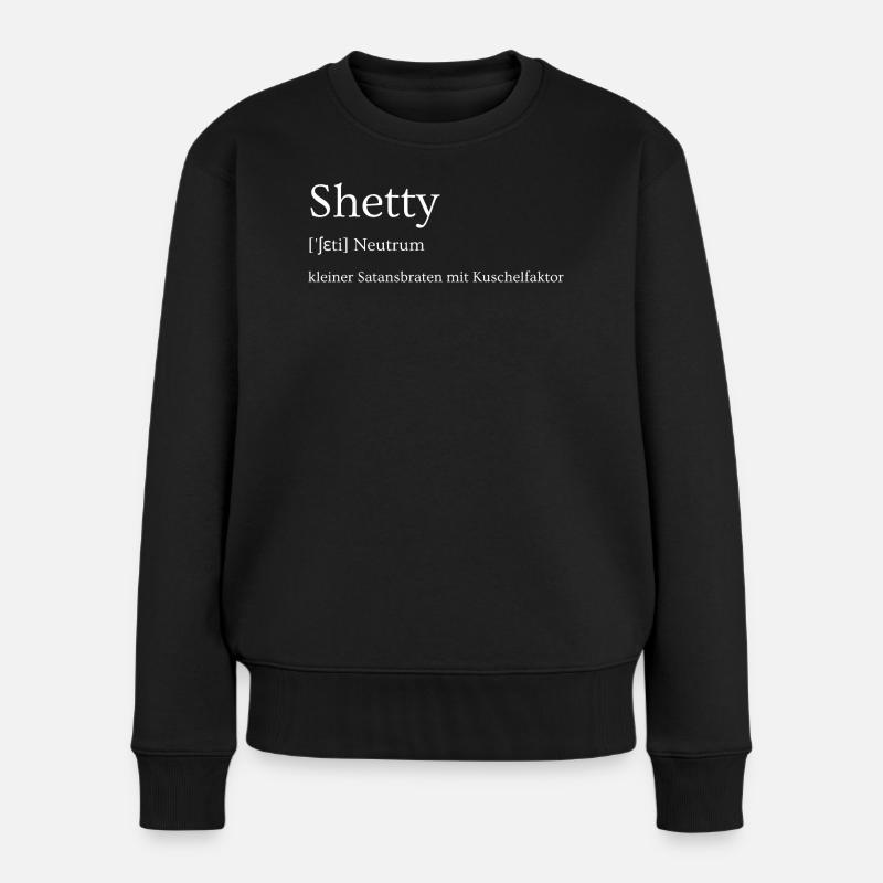 Shetlandponys - die kleinen Satansbraten - Frauen Premium Bio Pullover - Schwarz