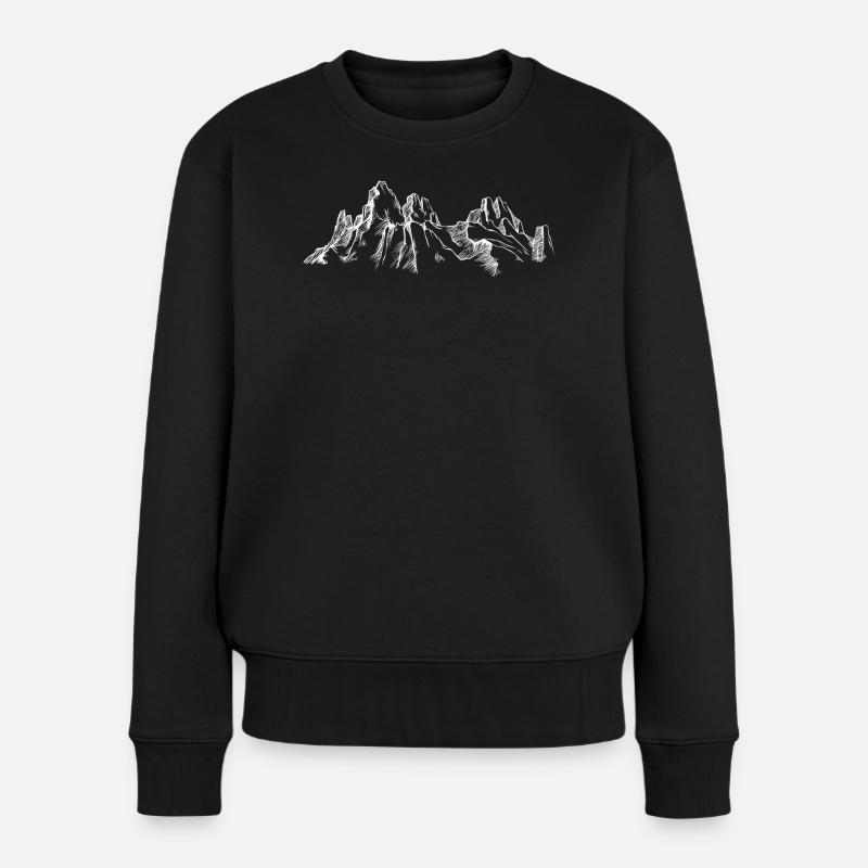White Mountain Silhouette - Women's Premium Organic Jumper - black