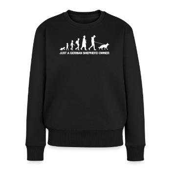 Just A German Shepherd Owner - Frauen Premium Bio Pullover - Schwarz - Vorne - Julia (174cm)