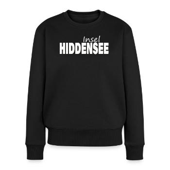 Insel HIDDENSEE - Frauen Premium Bio Pullover - Schwarz - Vorne - Julia (174cm)