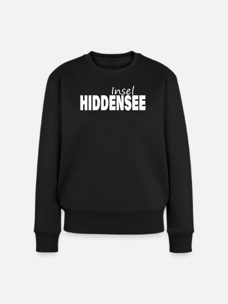 Insel HIDDENSEE - Frauen Premium Bio Pullover - Schwarz