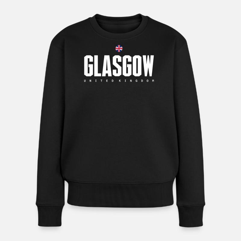 Glasgow - Frauen Premium Bio Pullover - Schwarz