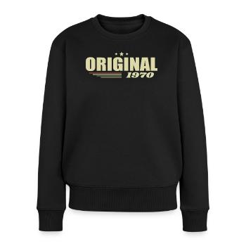 55th Birthday 55th Anniversary Original 1970 - Women's Premium Organic Jumper - black - Front - Julia (174cm)
