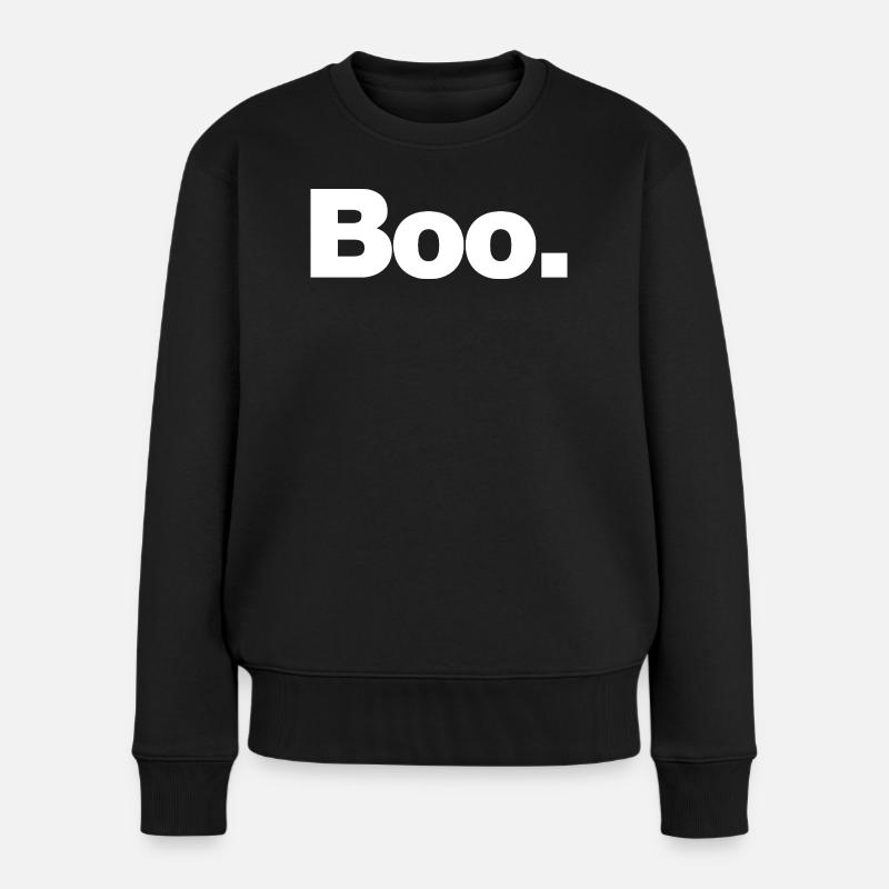 Buhruf - Frauen Premium Bio Pullover - Schwarz