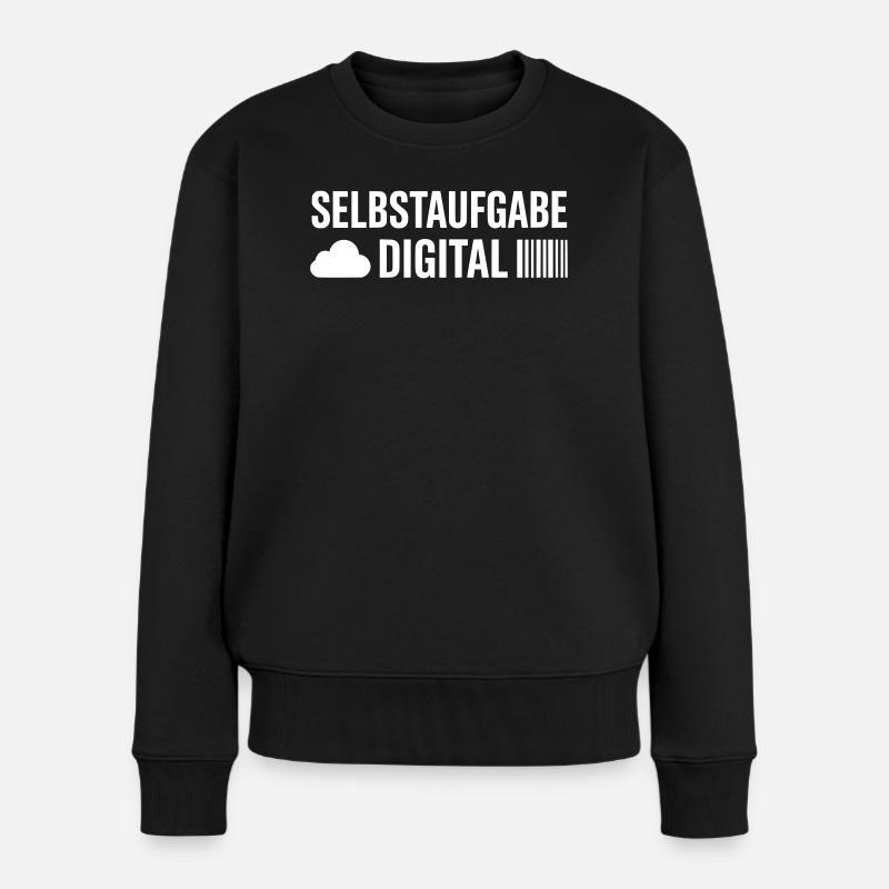 SELBSTAUFGABE DIGITAL – tragbarer Widerspruch - Frauen Premium Bio Pullover - Schwarz