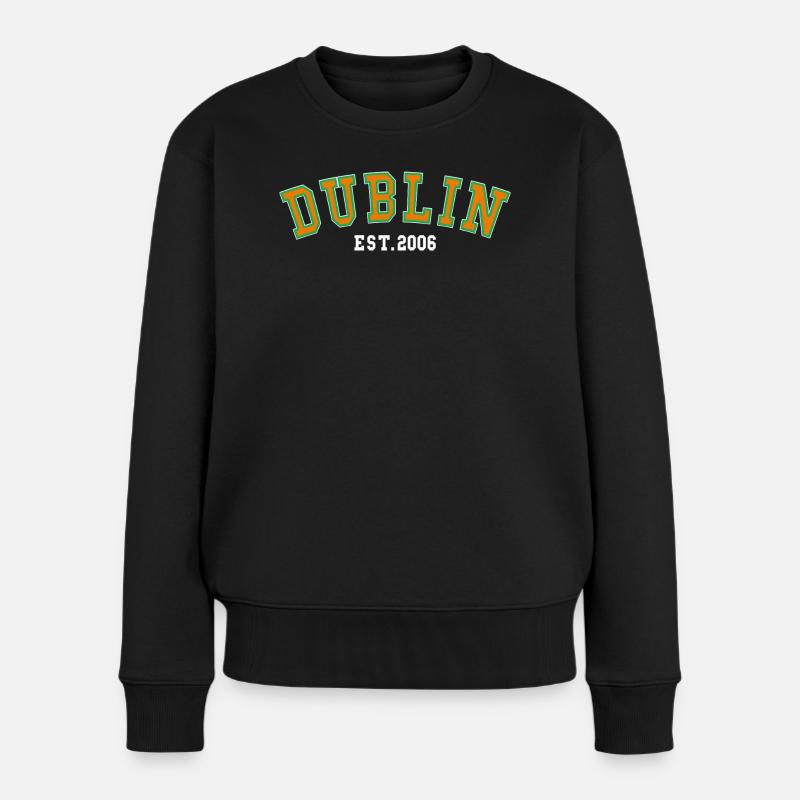 Dublin gegründet 2006 - Frauen Premium Bio Pullover - Schwarz