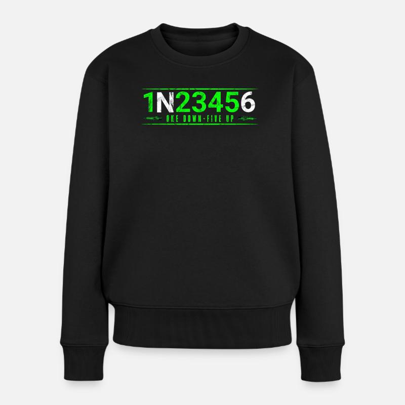 1N23456 Jeu de chiffres au néon - Pull Premium bio Femme - noir