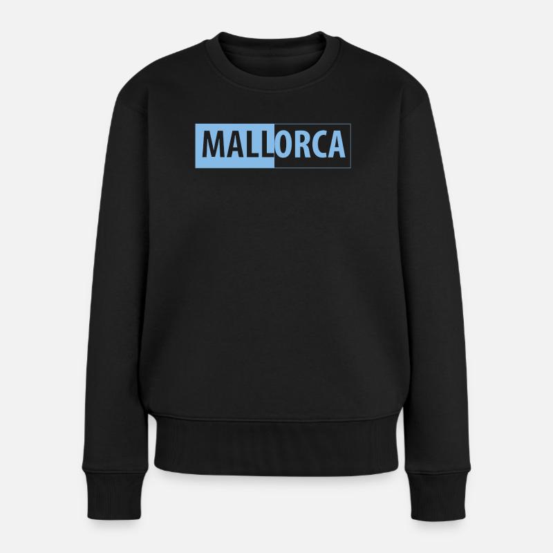 MALLorca im Kasten (hellblau) - Frauen Premium Bio Pullover - Schwarz