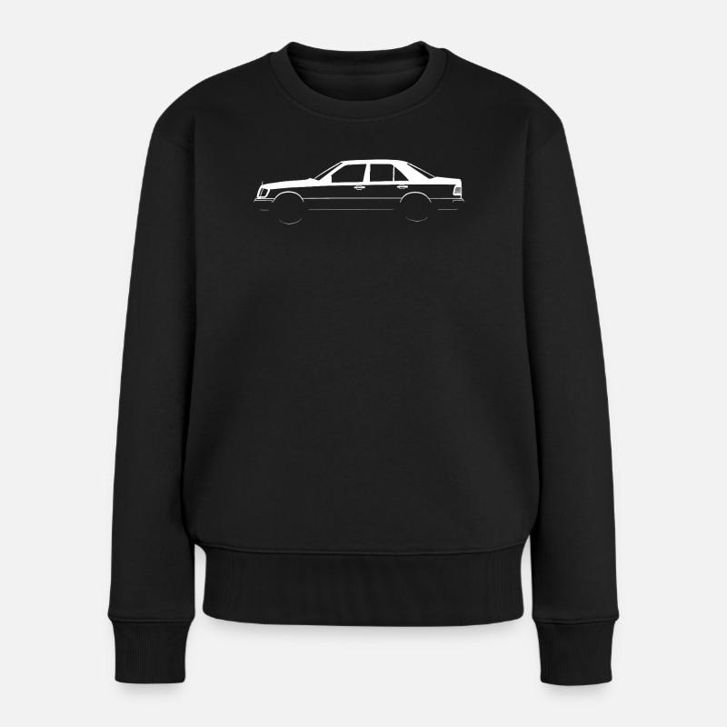 W124 Auto Oldtimer Vintage Deutsch German Retro - Frauen Premium Bio Pullover - Schwarz