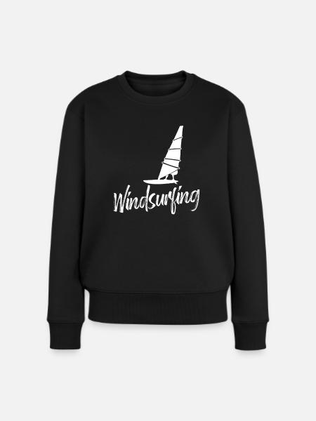 Windsurfing - Frauen Premium Bio Pullover - Schwarz