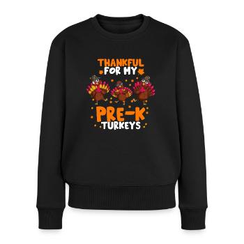 Reconnaissant pour mon jardin d’enfants préscolaire Pre-K - Pull Premium bio Femme - noir - Devant - Julia (174cm)