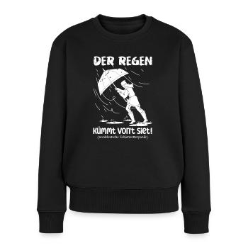 Schietwetter - Frauen Premium Bio Pullover - Schwarz - Vorne - Julia (174cm)