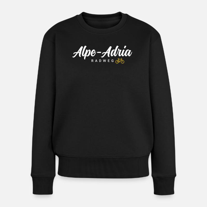 Alpe Adria Cycle Path - Women's Premium Organic Jumper - black