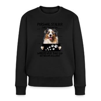 Australian Shepherd - Frauen Premium Bio Pullover - Schwarz - Vorne - Julia (174cm)