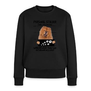 Chow Chow - Frauen Premium Bio Pullover - Schwarz - Vorne - Julia (174cm)