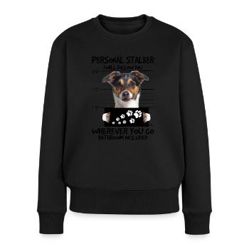 Jack Russel - Frauen Premium Bio Pullover - Schwarz - Vorne - Julia (174cm)