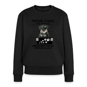 Moustache - Pull Premium bio Femme - noir - Devant - Julia (174cm)