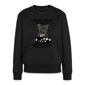 Staffordshire Bull Terrier - Pull Premium bio Femme - noir - Devant - Julia (174cm)