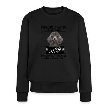 Pudel - Frauen Premium Bio Pullover - Schwarz - Vorne - Julia (174cm)