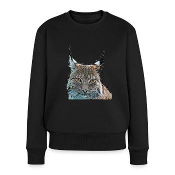 lynx - Women's Premium Organic Jumper - black - Front - Julia (174cm)