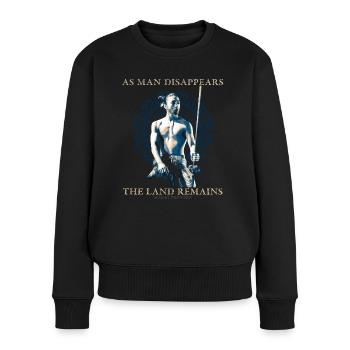 Wie der Mensch verschwindet, traditionelles Maori-Sprichwort - Frauen Premium Bio Pullover - Schwarz - Vorne - Julia (174cm)