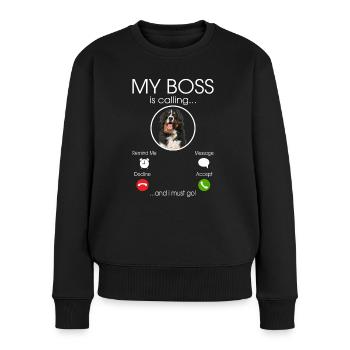 Berner Sennenhund my Boss - Pull Premium bio Femme - noir - Devant - Julia (174cm)