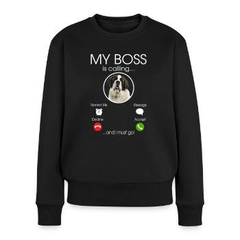 Bernhardiner my Boss - Pull Premium bio Femme - noir - Devant - Julia (174cm)