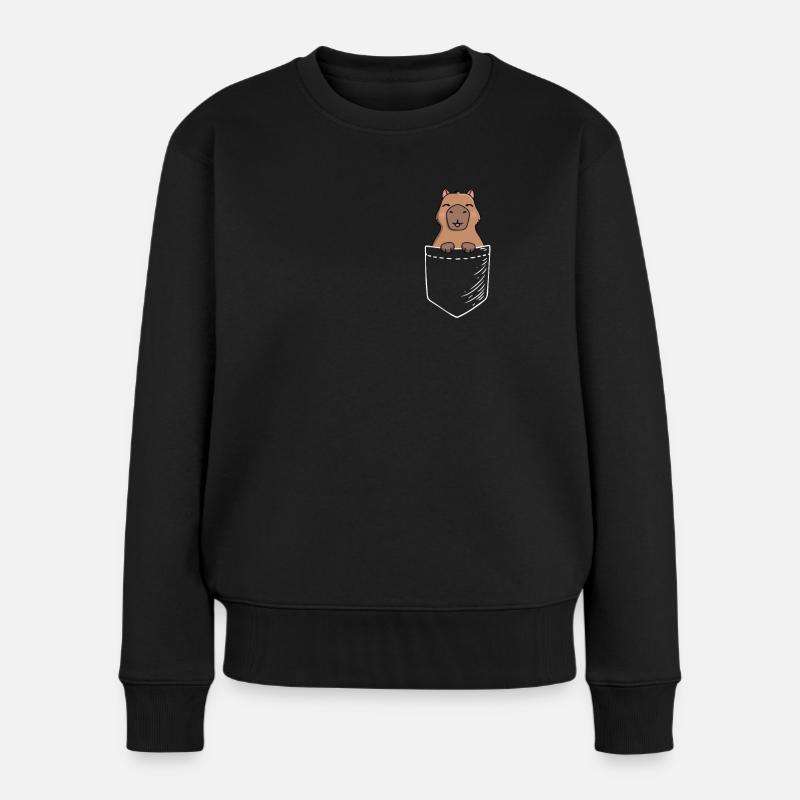 Capybara - Frauen Premium Bio Pullover - Schwarz