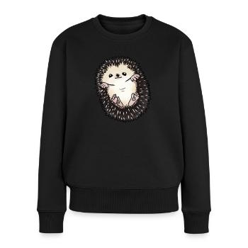 Heartbeat Costume de hérisson africain à ventre blanc - Pull Premium bio Femme - noir - Devant - Julia (174cm)