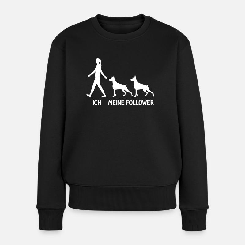 Ich Meine Follower Dobermann Hund Hunde Züchter - Frauen Premium Bio Pullover - Schwarz