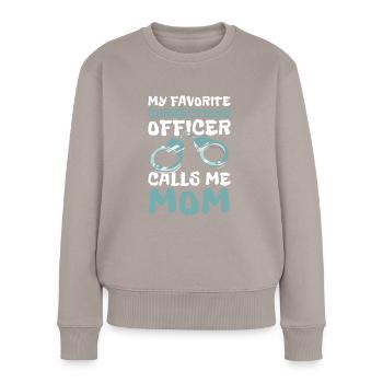 Mon agent correctionnel préféré m’appelle maman - Pull Premium bio Femme - taupe - Devant - Julia (174cm)