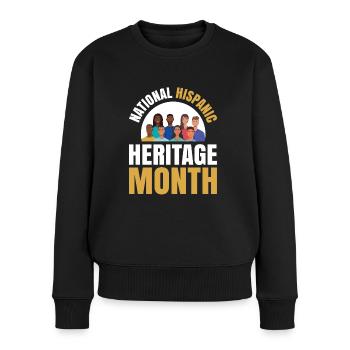 Hispanic Heritage Month Familie Von Hispanic - Frauen Premium Bio Pullover - Schwarz - Vorne - Julia (174cm)