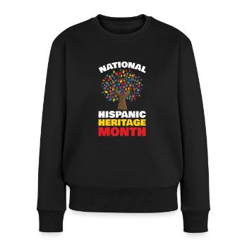 National Hispanic Heritage Month Tree Für Alle - Frauen Premium Bio Pullover - Schwarz - Vorne - Julia (174cm)
