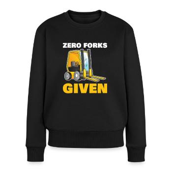 Zero Forks For All Construction Workers - Women's Premium Organic Jumper - black - Front - Julia (174cm)